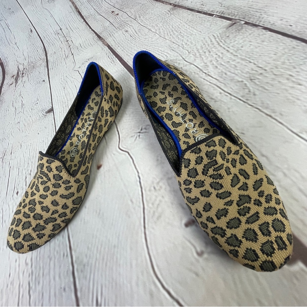 ROTHY’S animal print leopard round toe loafer ballet flexible flats shoes, sz 8 - Picture 7 of 10